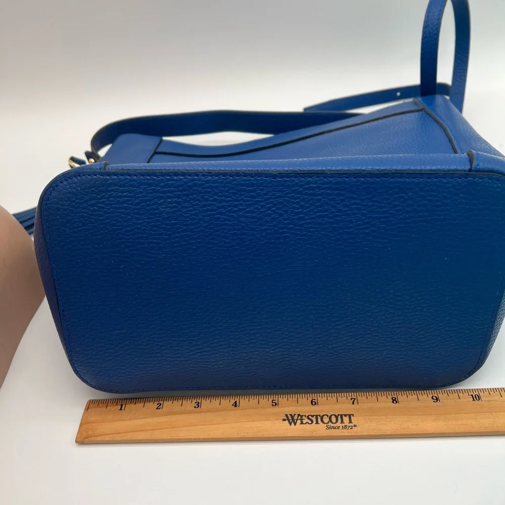 🔴🆑Authentic VALENTINO Blue / Navy Leather Tote Bag / Crossbody 🆑🔴 - Picture 9 of 10